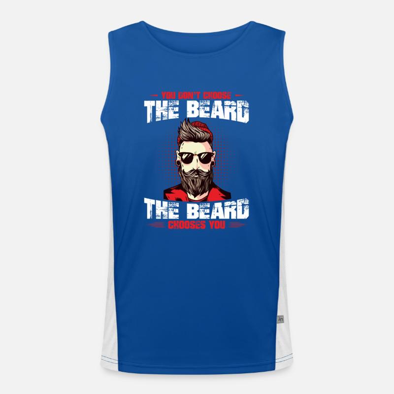 Beard Men, the Beard Chooses You Men's Functional Contrast Tank Top 