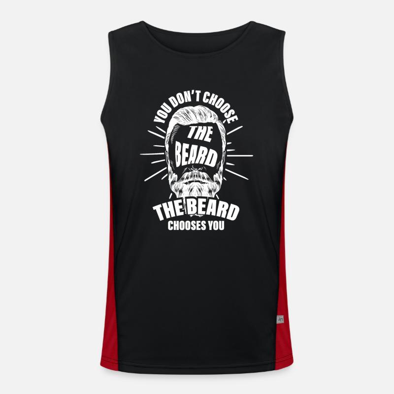 Bart Männer, Der Bart Wählt Dich Aus Funktionelles Kontrast-Tank Top für Männer 