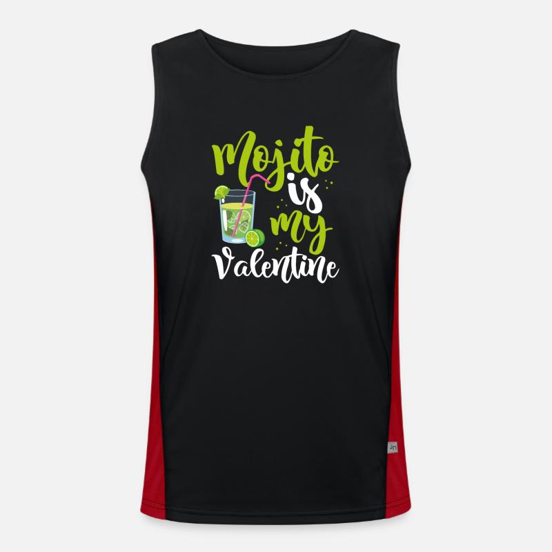 Mojiito Ist Mein Valentinstag Funktionelles Kontrast-Tank Top für Männer 