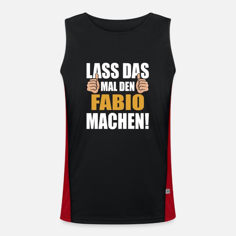 Lass das mal den Fabio machen Funktionelles Kontrast-Tank Top für Männer 