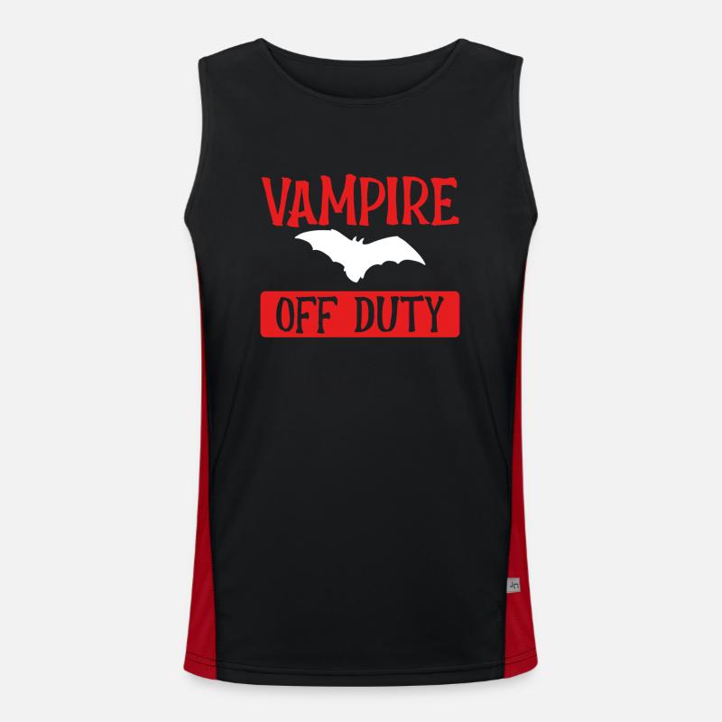 Vampire Bat From The Service - Men's Functional Contrast Tank Top - black/red
