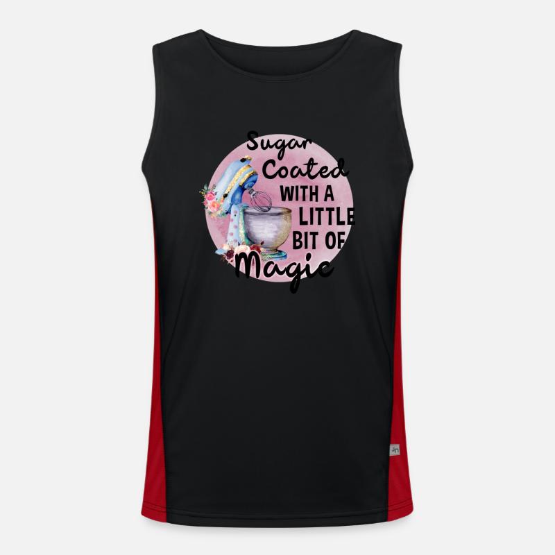 Baking Baker Baker Bakery Confectionery Cake Men's Functional Contrast Tank Top 