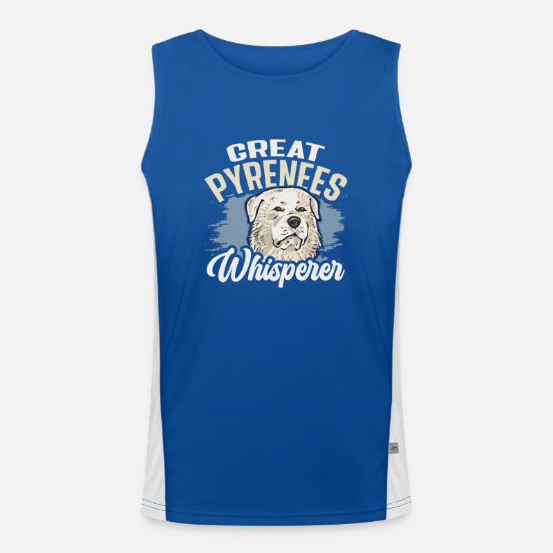 Great Pyrenees Hundeflüsterer Funktionelles Kontrast-Tank Top für Männer 
