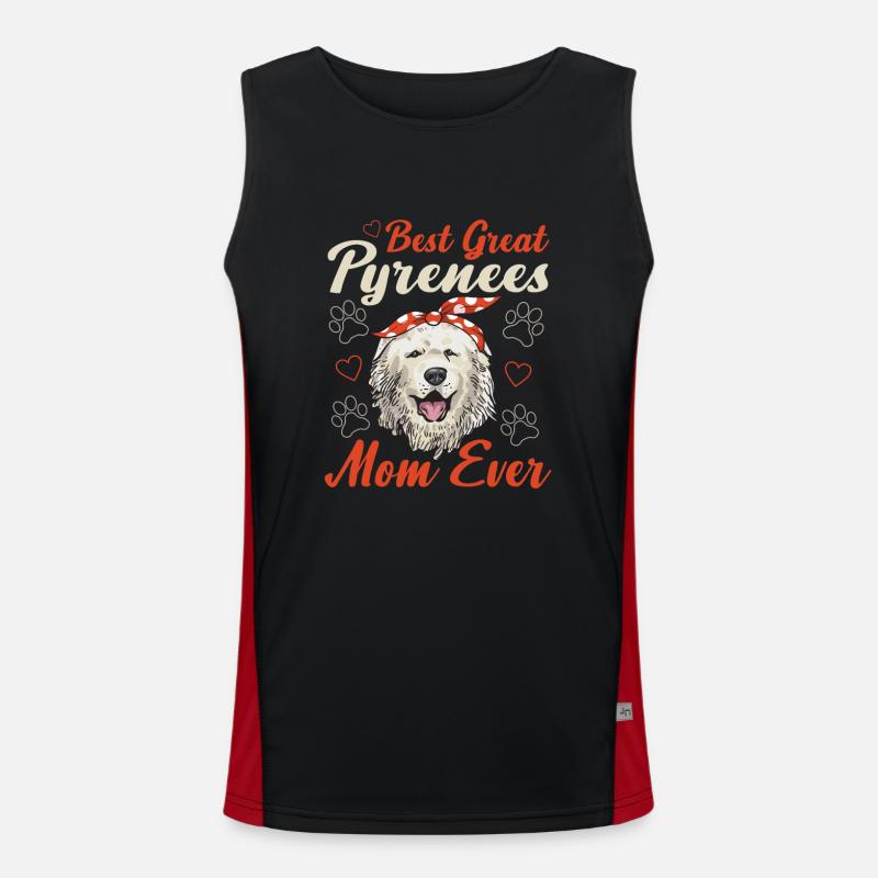 Beste Great Pyrenees Mama aller Zeiten Funktionelles Kontrast-Tank Top für Männer 