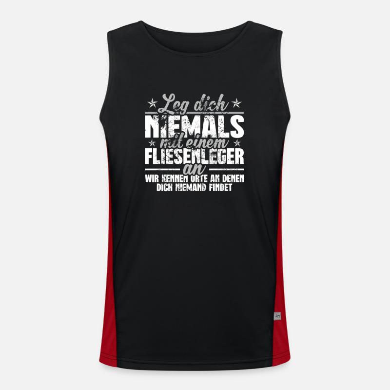 Fliesenleger Funktionelles Kontrast-Tank Top für Männer 