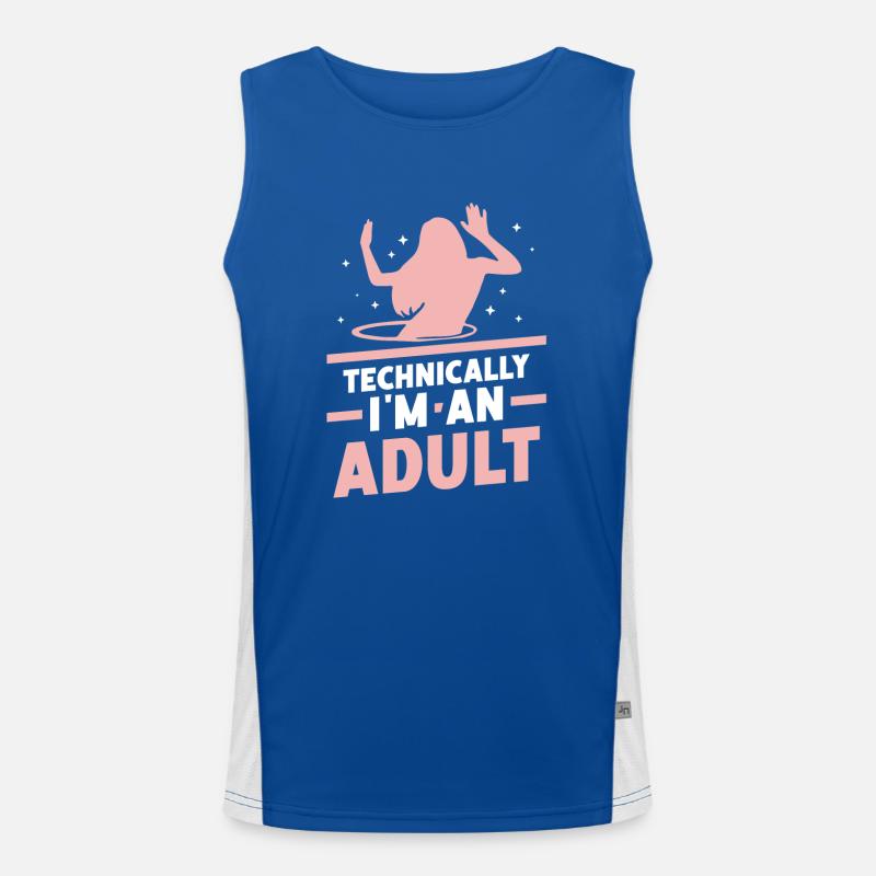 Technisch Gesehen Bin Ich Ein Erwachsener Mädchen Funktionelles Kontrast-Tank Top für Männer 