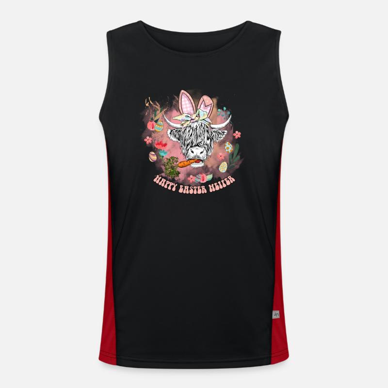 Happy Easter Easter Easter Egg Easter Celebration Easter Men's Functional Contrast Tank Top 