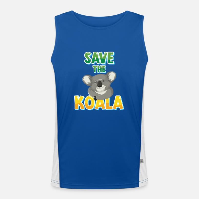 Save the Koala Protection for Koala Climate Protection Men's Functional Contrast Tank Top 