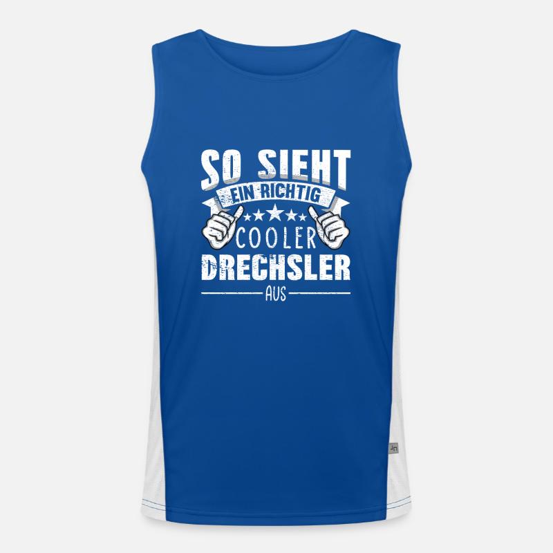 Drechsler So sieht ein richtig cooler aus Funktionelles Kontrast-Tank Top für Männer 