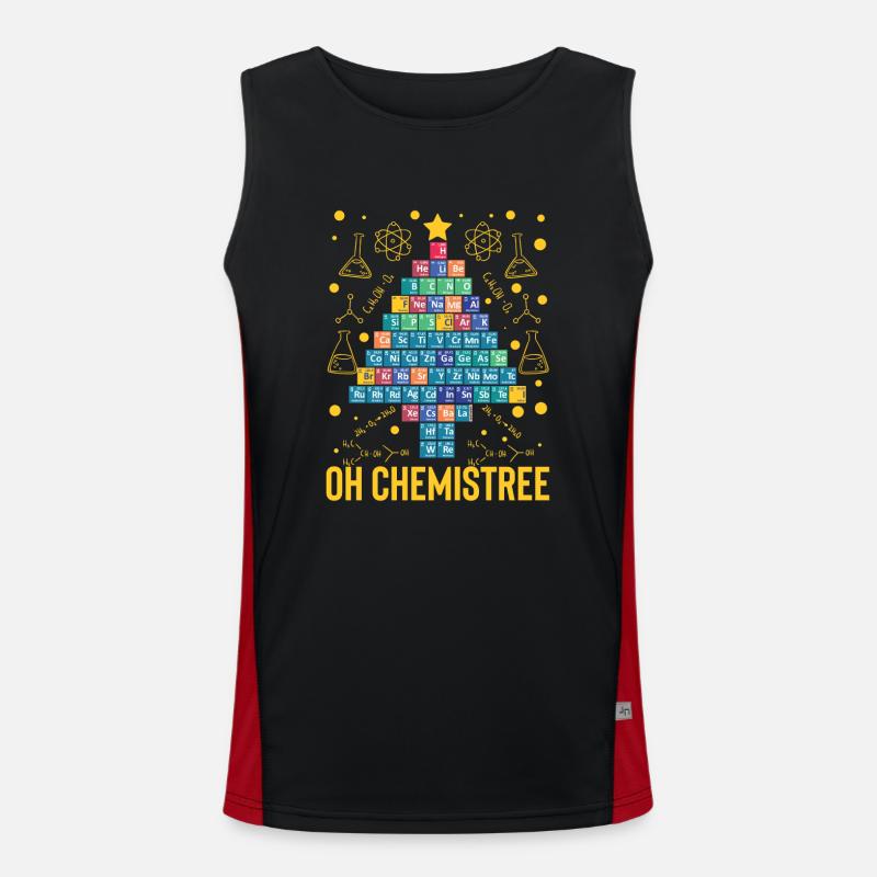 Oh Chemistree Science Arbre de Noël Chimie Débardeur respirant contrasté Homme 