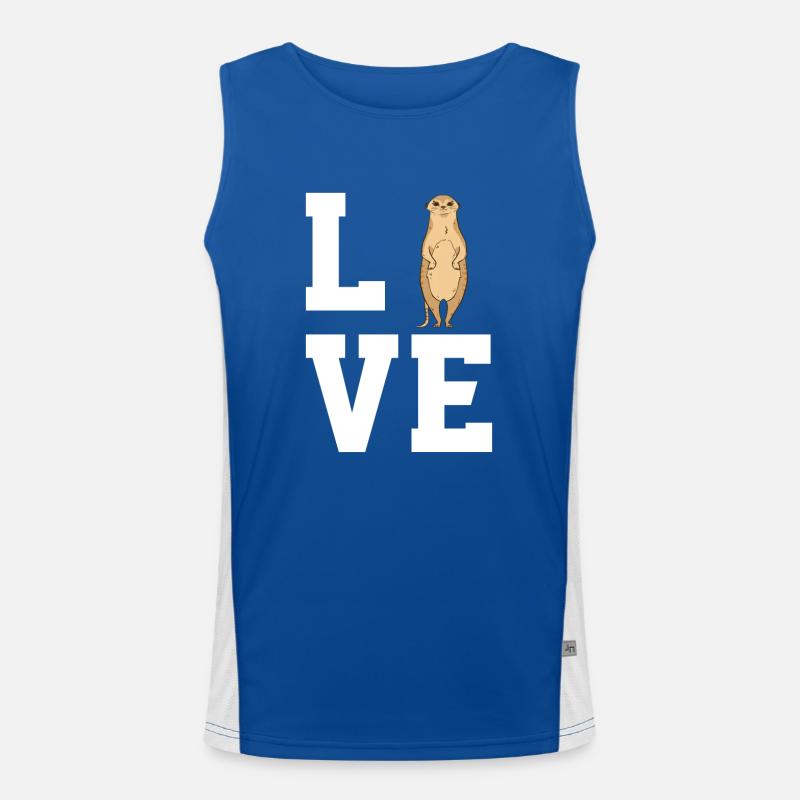 Liebe Erdmännchen Funktionelles Kontrast-Tank Top für Männer 