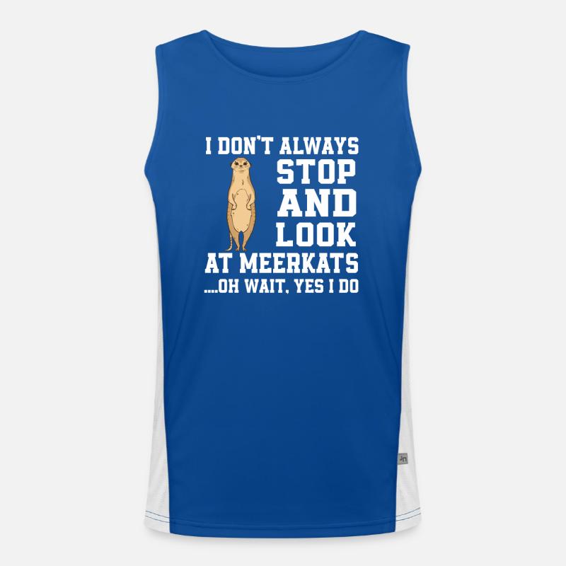 Lustiger Erdmännchen-spruch Funktionelles Kontrast-Tank Top für Männer 