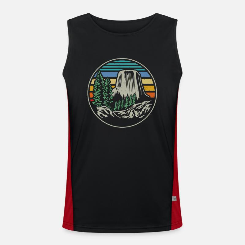 Devils Tower National Monument Men's Functional Contrast Tank Top 