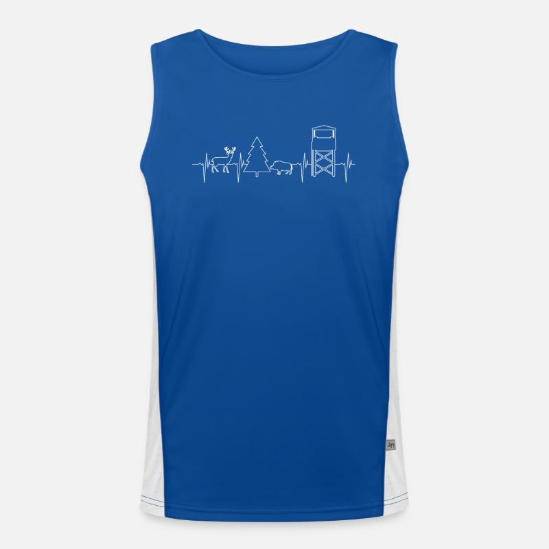 Jagd, Hirsch, Eberjäger, Jagdhobby Funktionelles Kontrast-Tank Top für Männer 