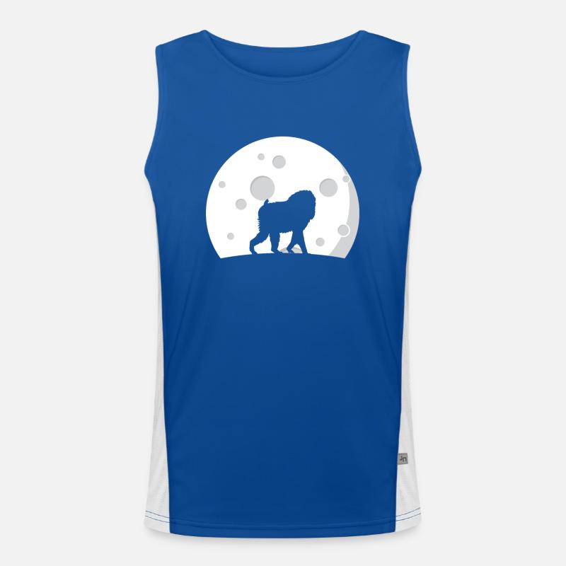 Baboon At Night Men's Functional Contrast Tank Top 