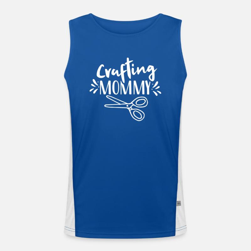 Bastel Mama Mutter Basteln Bastler Funktionelles Kontrast-Tank Top für Männer 