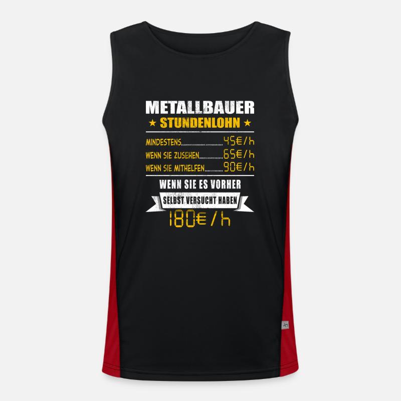 Metallbauer Funktionelles Kontrast-Tank Top für Männer 