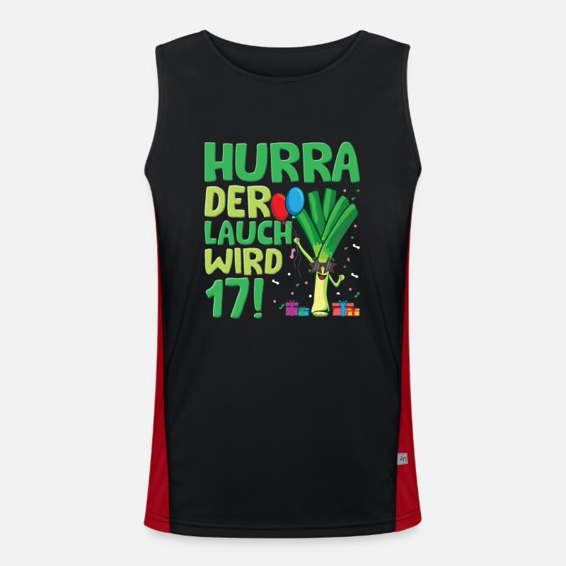 Hurra der Lauch wird 17 Funktionelles Kontrast-Tank Top für Männer 
