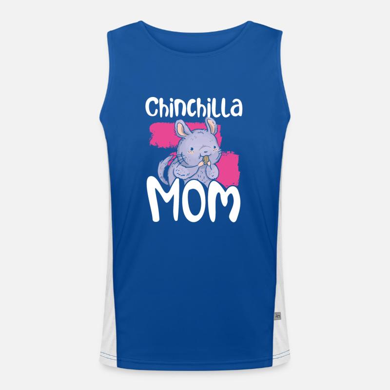 Chinchilla Mutter Funktionelles Kontrast-Tank Top für Männer 
