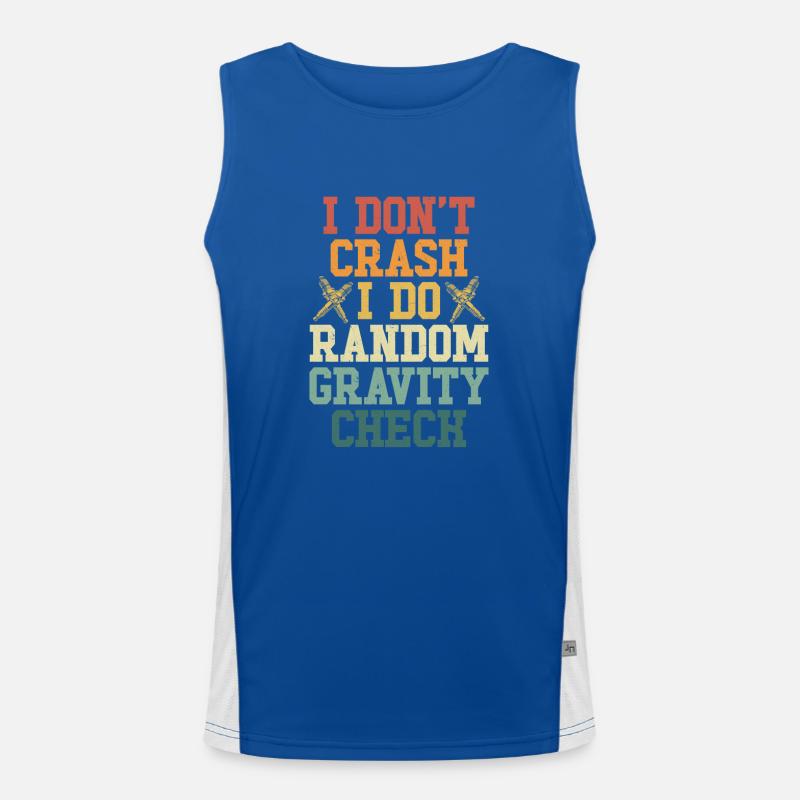I Don't Crash, I Make Random Men's Functional Contrast Tank Top 