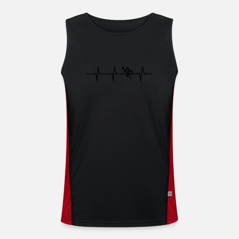 Snake Retro Reptile Python Gift idea Men's Functional Contrast Tank Top 