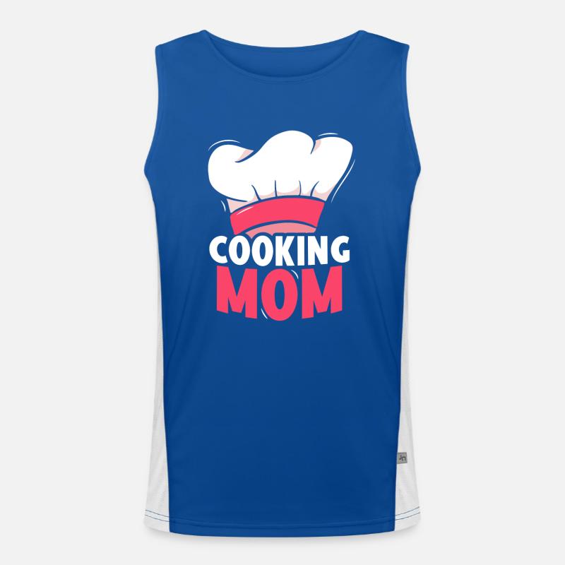 Kochende Mama Köchin Kochen Mutter Koch Funktionelles Kontrast-Tank Top für Männer 