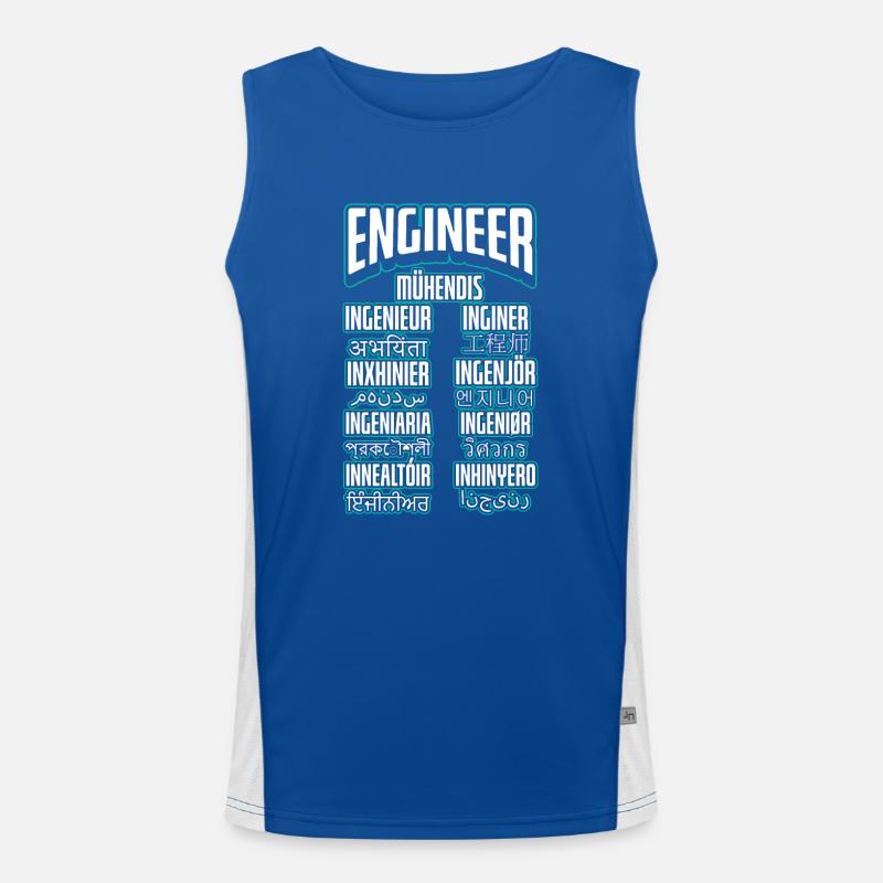 Language Engineer Engineering Career Men's Functional Contrast Tank Top 
