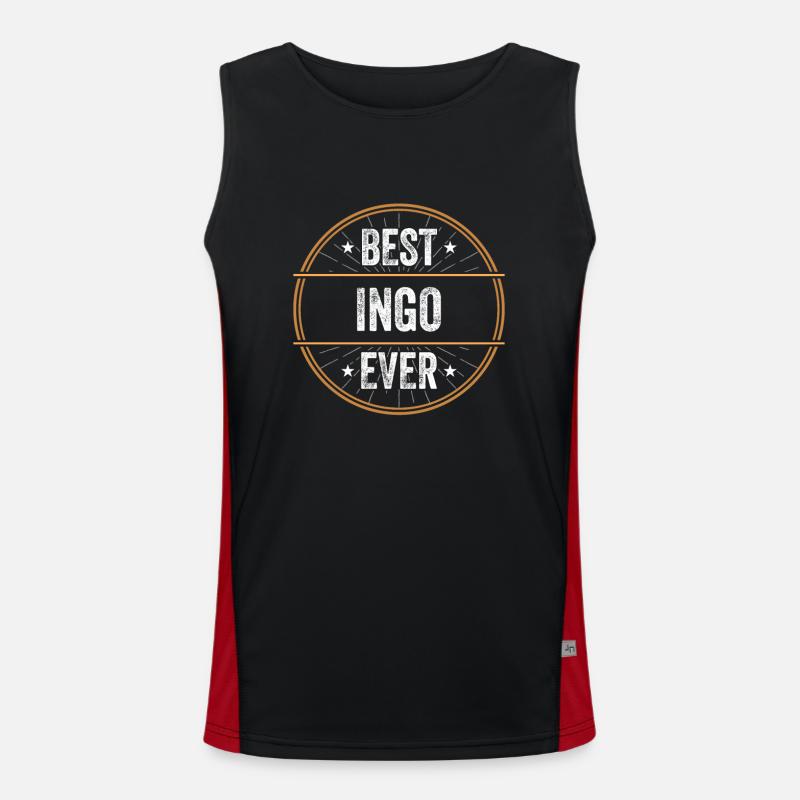 Best Ingo Ever Vorname Name Geschenk Funktionelles Kontrast-Tank Top für Männer 