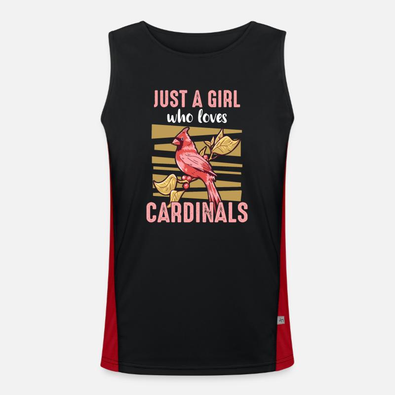 Kardinal Rotkardinal Vogel Roter Kardinal Funktionelles Kontrast-Tank Top für Männer 