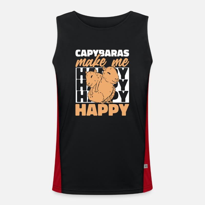 Capybara Nagetier Tier Funktionelles Kontrast-Tank Top für Männer 