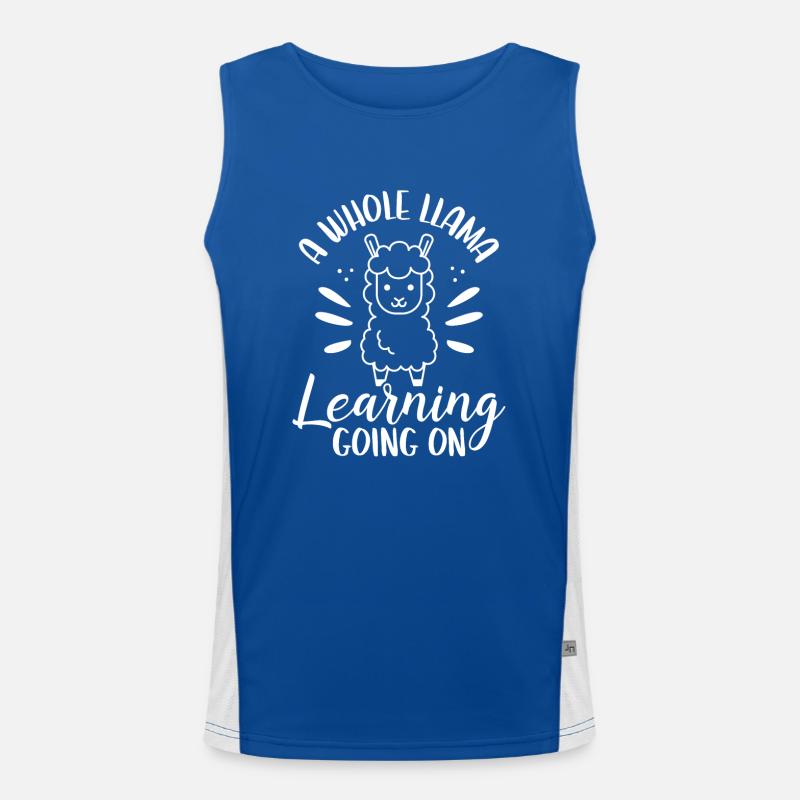A Whole Lama Learns Men's Functional Contrast Tank Top 