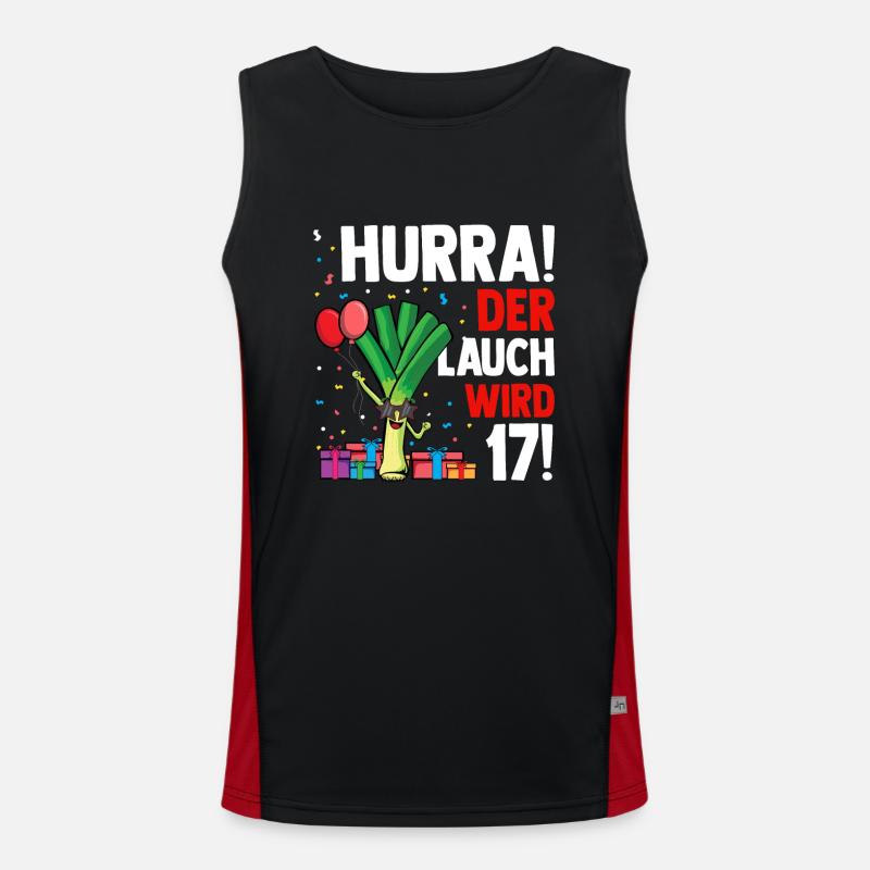 Hurra der Lauch wird 17 Funktionelles Kontrast-Tank Top für Männer 
