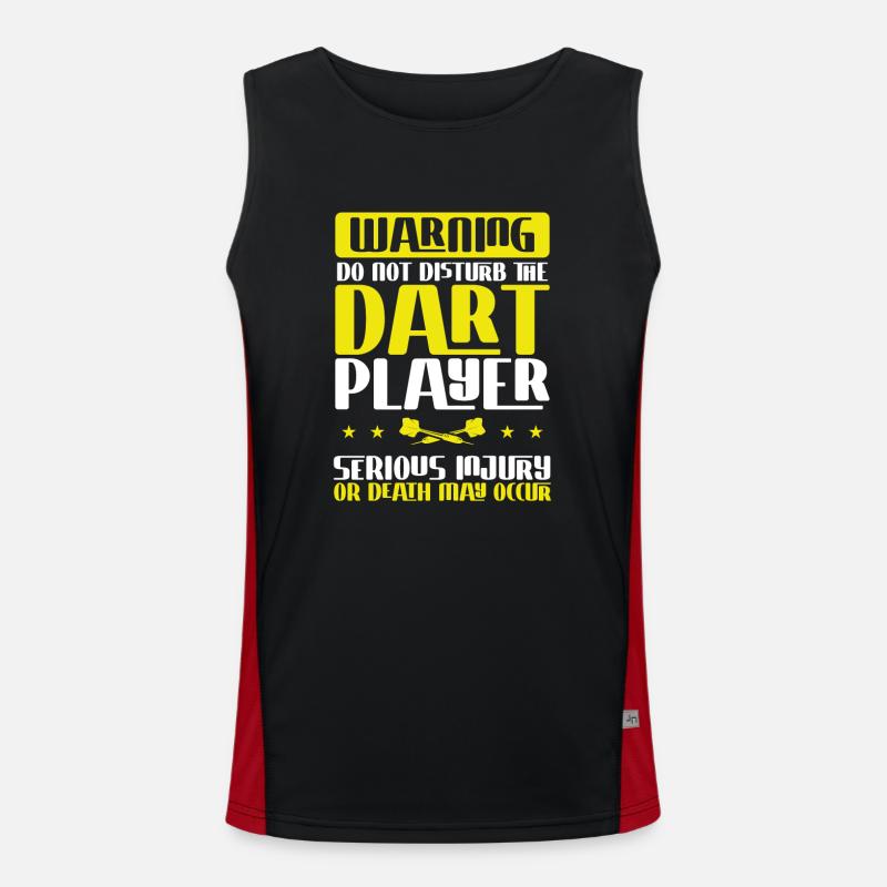 Do not disturb the darts player Men's Functional Contrast Tank Top 