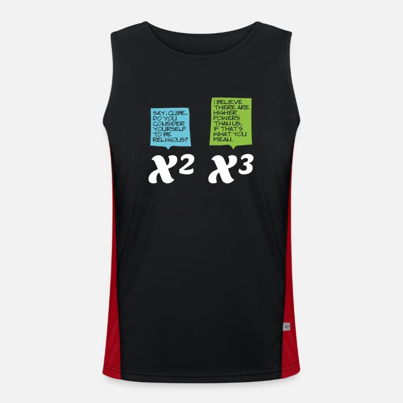 X With high performance - Men's Functional Contrast Tank Top  - black/red