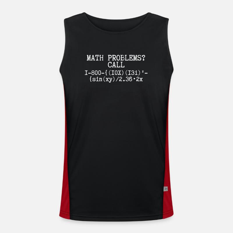 Math Problems Call Me - Men's Functional Contrast Tank Top - black/red