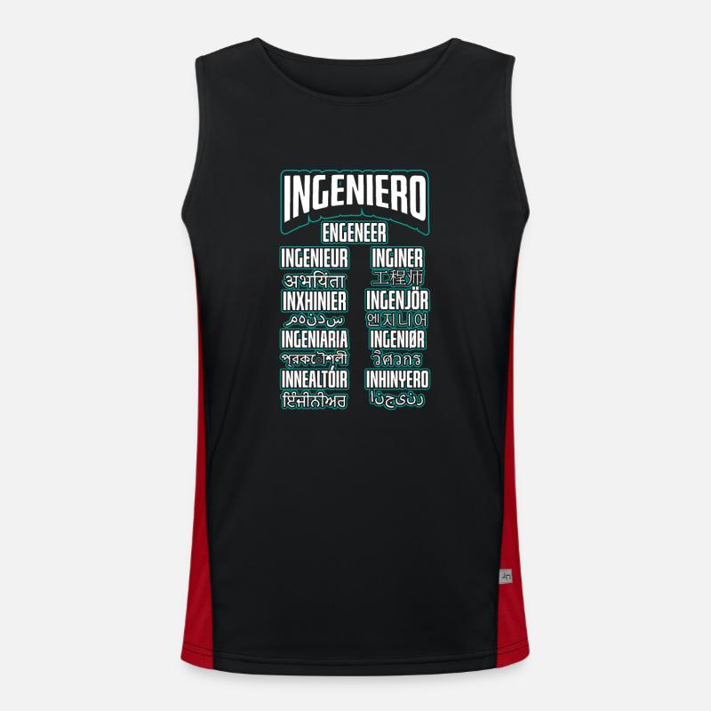 Language Engineer Engineering Career - Men's Functional Contrast Tank Top - black/red