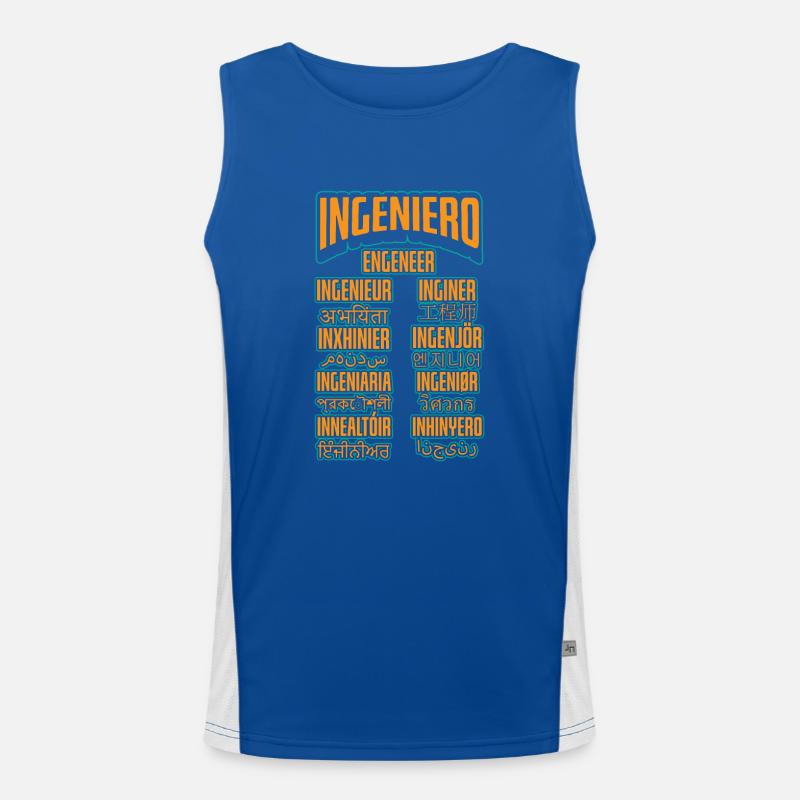 Language Engineer Engineering Career Men's Functional Contrast Tank Top 