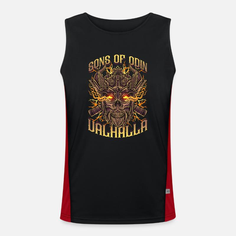 Fils d’Odin Valhala Pride Viking Fils Débardeur respirant contrasté Homme 