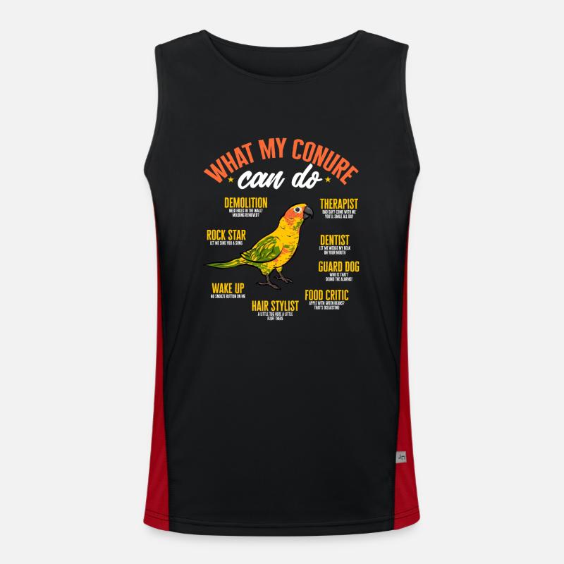 Molinasittich Perroquet Oiseau Perruche du Soleil Débardeur respirant contrasté Homme 