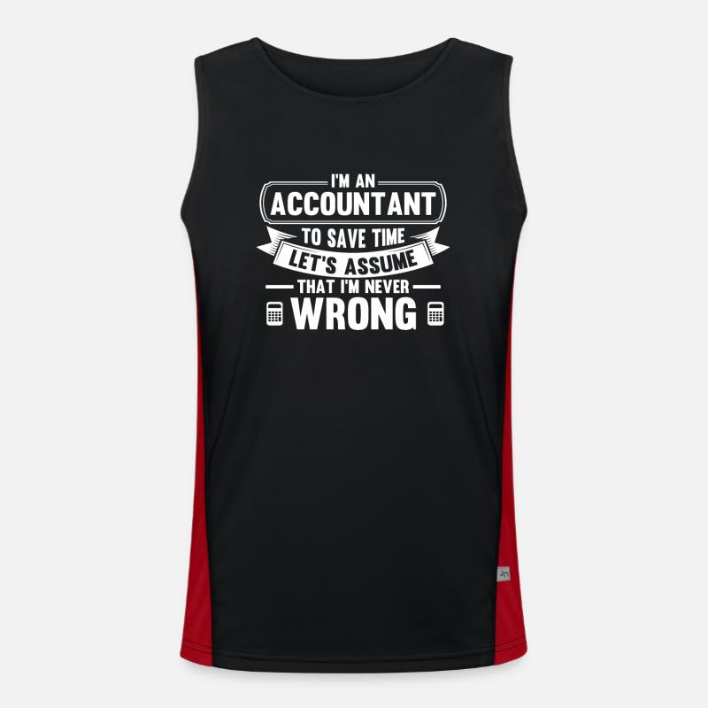 Buchhalter Geschenk Beruf Finanzen Steuerberater Funktionelles Kontrast-Tank Top für Männer 