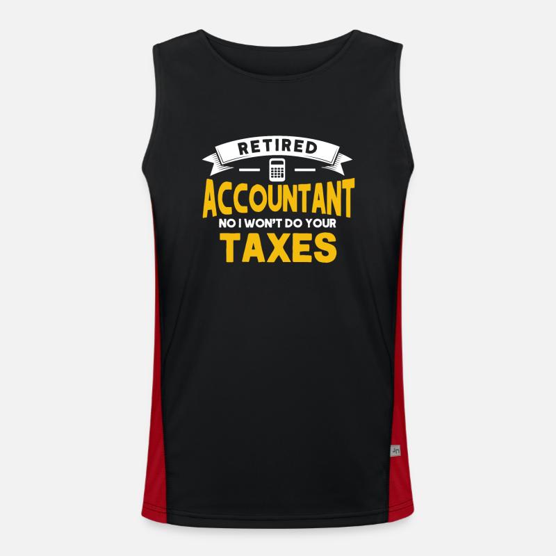 Buchhalter Geschenk Beruf Finanzen Steuerberater Funktionelles Kontrast-Tank Top für Männer 