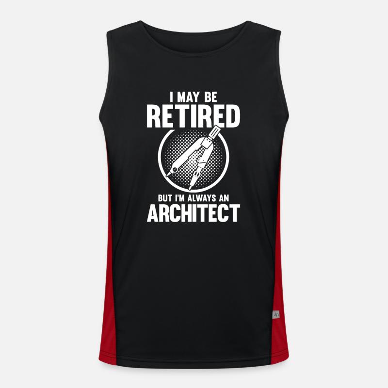 Architect Gift Profession Architecture Job Architect Men's Functional Contrast Tank Top 