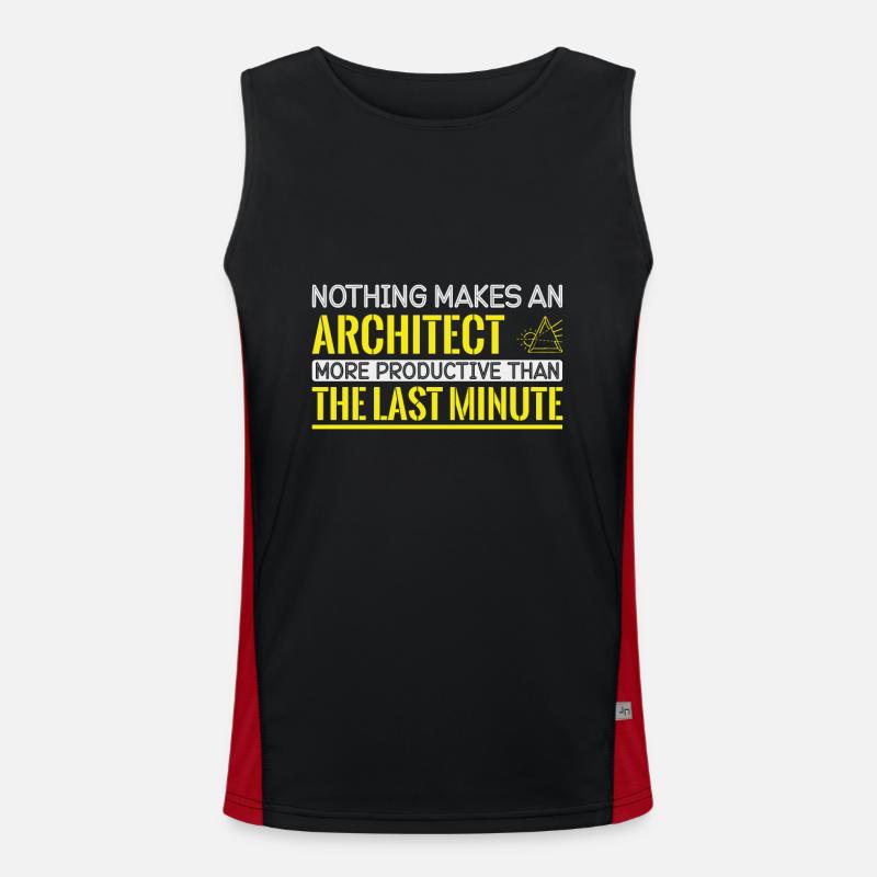 Architect Gift Profession Architecture Job Architect Men's Functional Contrast Tank Top 
