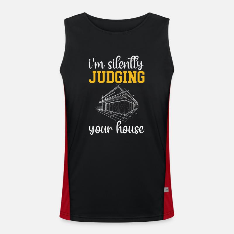 Architect Gift Profession Architecture Job Architect Men's Functional Contrast Tank Top 