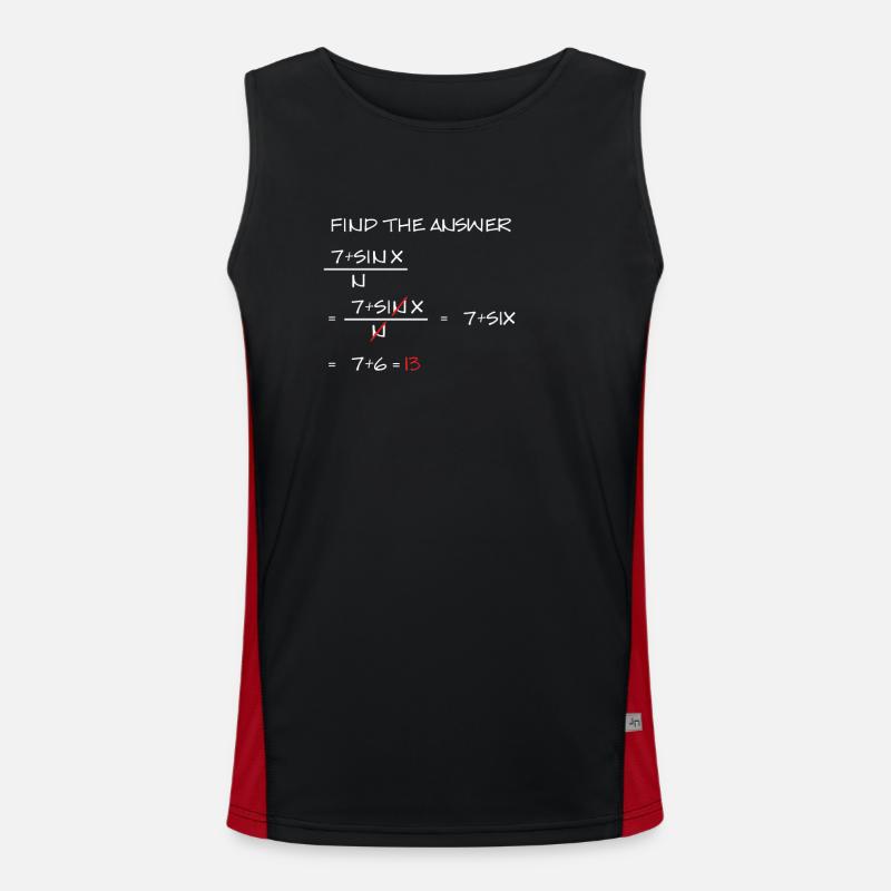 Find the answer in this formula Men's Functional Contrast Tank Top 