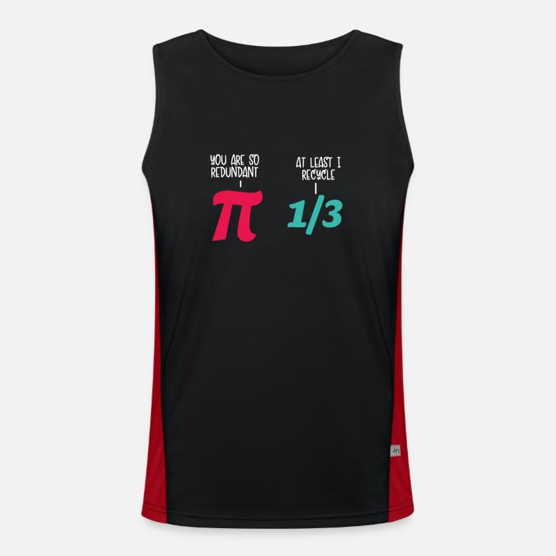 Math Fun Pi Men's Functional Contrast Tank Top 