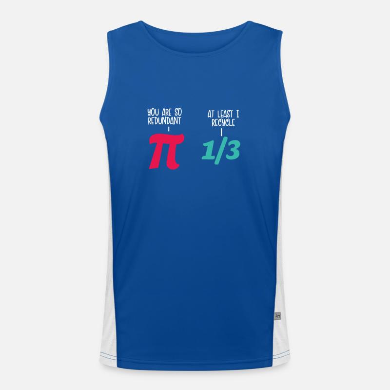 Math Fun Pi Débardeur respirant contrasté Homme 