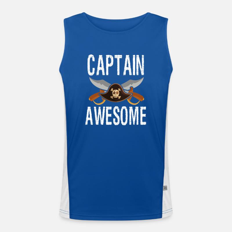 Pirate Captain Genial Men's Functional Contrast Tank Top 