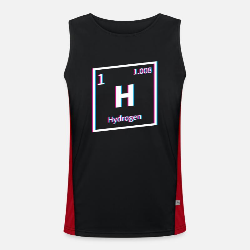 Hydrogène Énergie Hydrogène Élément Débardeur respirant contrasté Homme 