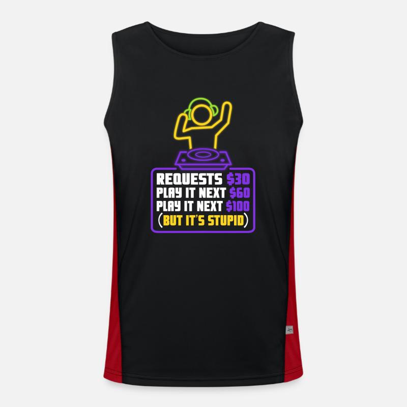 DJ Request Men's Functional Contrast Tank Top 